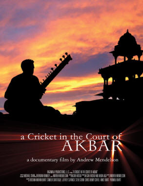 A Cricket in the Court of Akbar sitar dvd documentary from Andrew Mendelson
