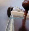 top down left view of neck